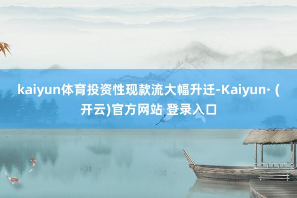 kaiyun体育投资性现款流大幅升迁-Kaiyun· (开云)官方网站 登录入口