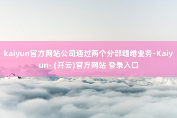 kaiyun官方网站公司通过两个分部缱绻业务-Kaiyun· (开云)官方网站 登录入口