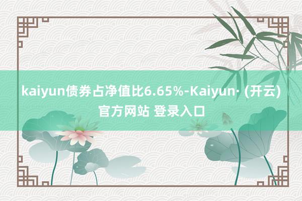 kaiyun债券占净值比6.65%-Kaiyun· (开云)官方网站 登录入口