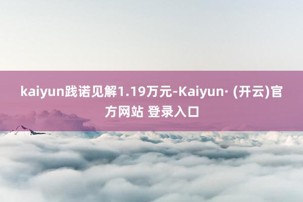kaiyun践诺见解1.19万元-Kaiyun· (开云)官方网站 登录入口