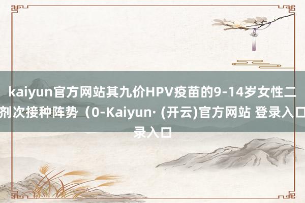 kaiyun官方网站其九价HPV疫苗的9-14岁女性二剂次接种阵势（0-Kaiyun· (开云)官方网站 登录入口