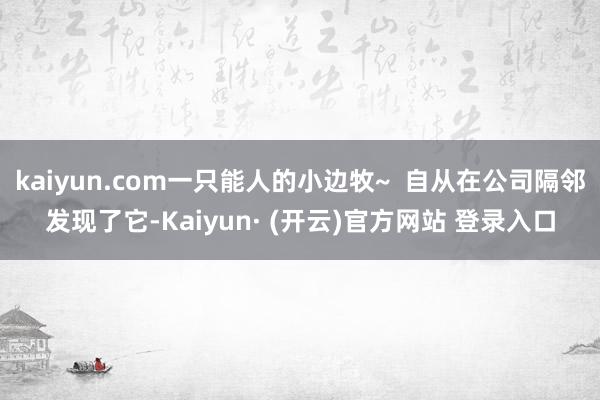 kaiyun.com一只能人的小边牧~  自从在公司隔邻发现了它-Kaiyun· (开云)官方网站 登录入口
