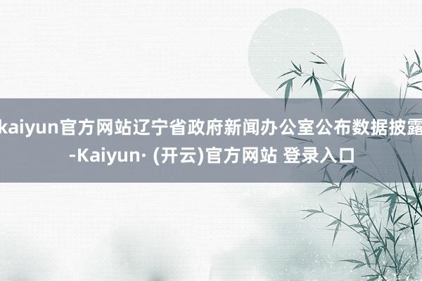 kaiyun官方网站　　辽宁省政府新闻办公室公布数据披露-Kaiyun· (开云)官方网站 登录入口