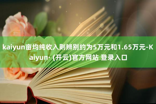 kaiyun亩均纯收入则辨别约为5万元和1.65万元-Kaiyun· (开云)官方网站 登录入口