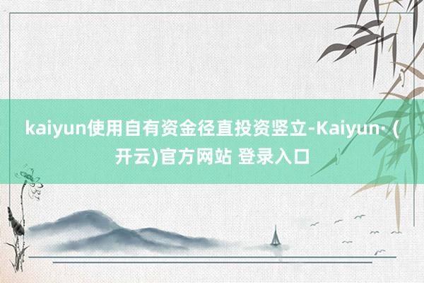 kaiyun使用自有资金径直投资竖立-Kaiyun· (开云)官方网站 登录入口