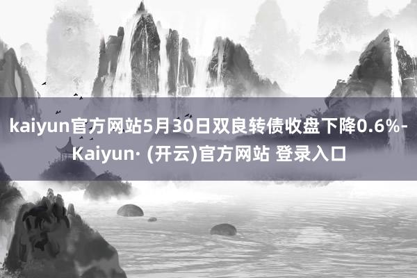 kaiyun官方网站5月30日双良转债收盘下降0.6%-Kaiyun· (开云)官方网站 登录入口