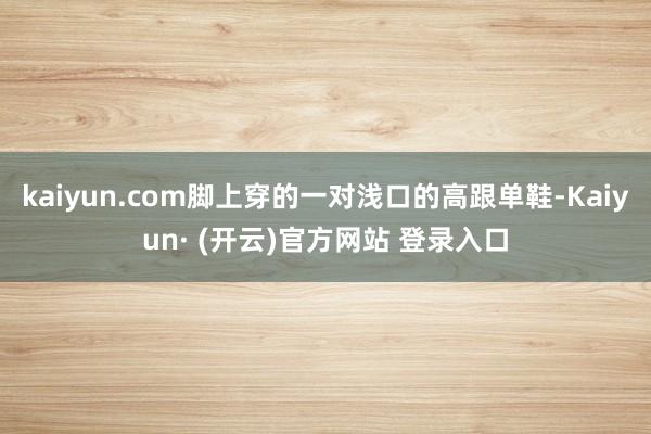 kaiyun.com脚上穿的一对浅口的高跟单鞋-Kaiyun· (开云)官方网站 登录入口