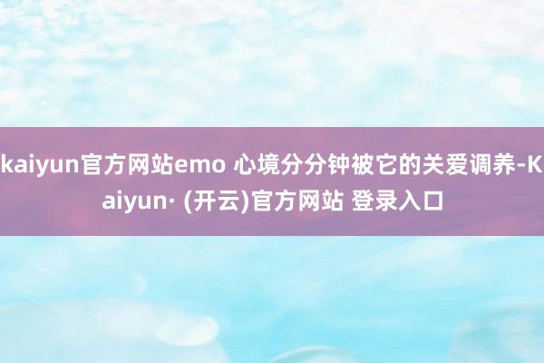 kaiyun官方网站emo 心境分分钟被它的关爱调养-Kaiyun· (开云)官方网站 登录入口