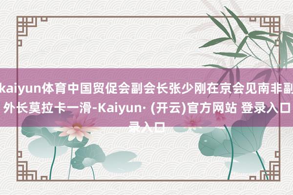 kaiyun体育中国贸促会副会长张少刚在京会见南非副外长莫拉卡一滑-Kaiyun· (开云)官方网站 登录入口