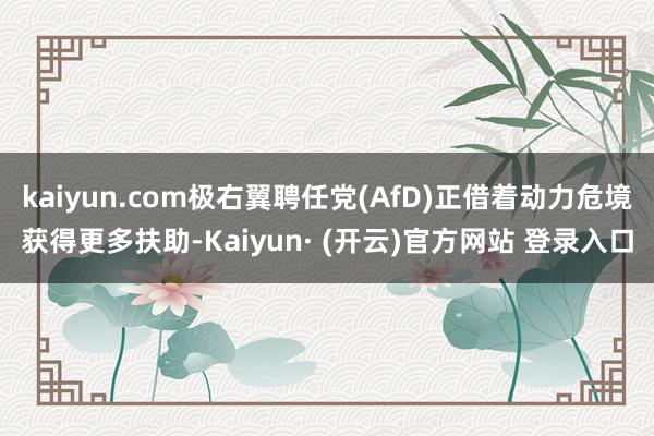 kaiyun.com极右翼聘任党(AfD)正借着动力危境获得更多扶助-Kaiyun· (开云)官方网站 登录入口