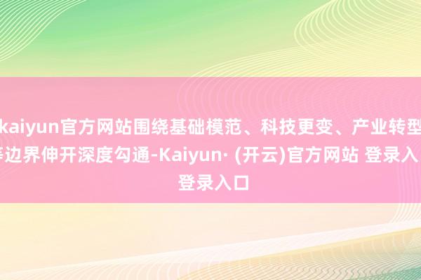 kaiyun官方网站围绕基础模范、科技更变、产业转型等边界伸开深度勾通-Kaiyun· (开云)官方网站 登录入口