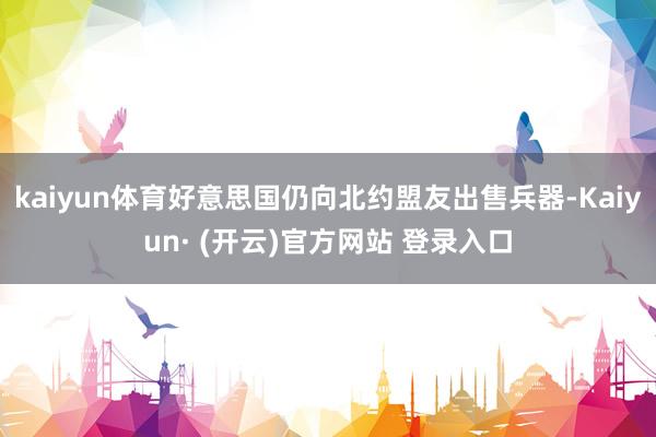 kaiyun体育好意思国仍向北约盟友出售兵器-Kaiyun· (开云)官方网站 登录入口